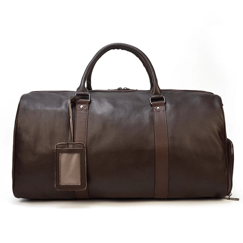 Luxury Genuine cow Leather Equipment Travel Bag - Ghoddosh 