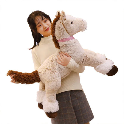 High Quality 90 - 120CM Horse Plush Toys / Stuffed Animal Horsey Gifts