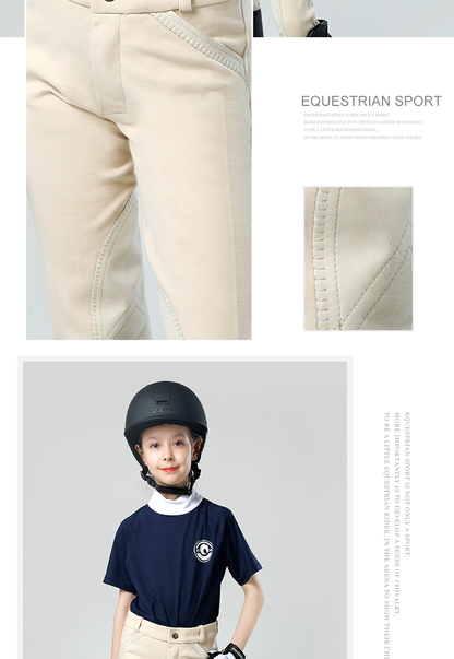 Children’s Stretch Riding Breeches – Soft, Breathable Equestrian Pants for Kids - Ghoddosh