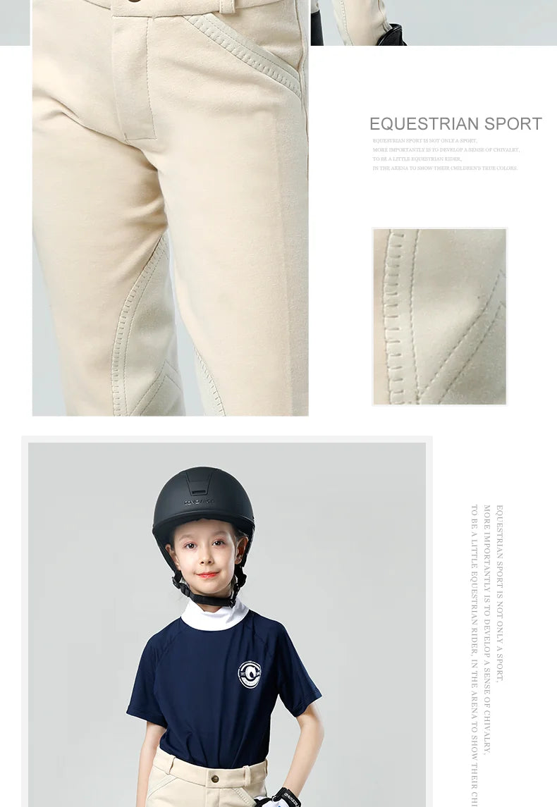 children's breeches, children's riding pants, stretchy, soft and breathable Children's riding equipmen