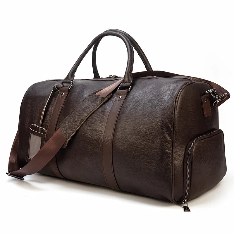 Luxury Genuine cow Leather Equipment Travel Bag - Ghoddosh 