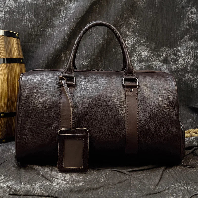 Luxury Genuine cow Leather Equipment Travel Bag - Ghoddosh 