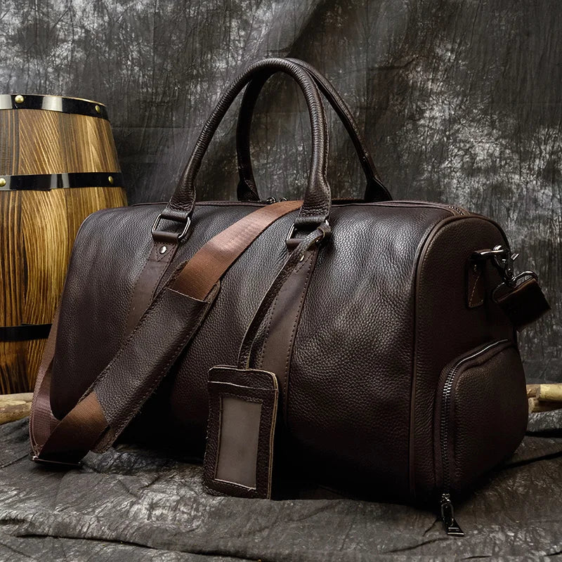 Luxury Genuine cow Leather Equipment Travel Bag - Ghoddosh 