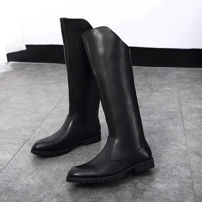 Men Horse Riding Boots  / Microfiber Leather Equestrian  Boots @ ghoddosh.com