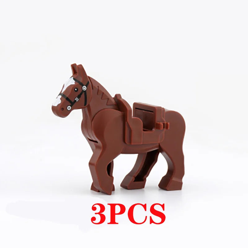 Horse Widened Saddle Armor compatible With Soldiers Figures Castle Battlefield Scene Accessories Toys