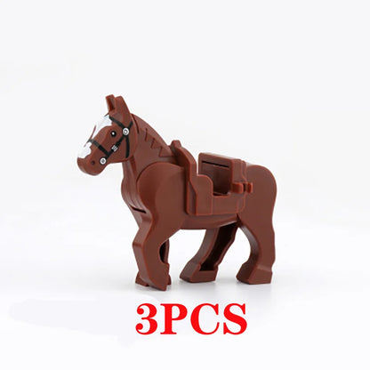 Horse Widened Saddle Armor compatible With Soldiers Figures Castle Battlefield Scene Accessories Toys