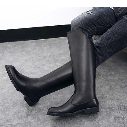 Men Horse Riding Boots  / Microfiber Leather Equestrian  Boots @ ghoddosh.com