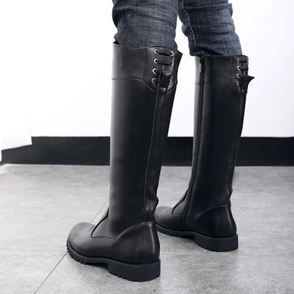 Men Horse Riding Boots  / Microfiber Leather Equestrian  Boots @ ghoddosh.com