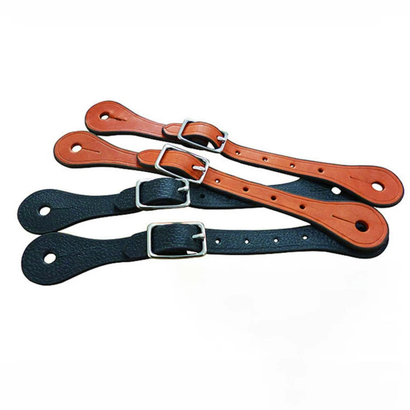 2pcs Horse Riding Bronzed Western Style Spurs with Leather Belt . Ghoddosh