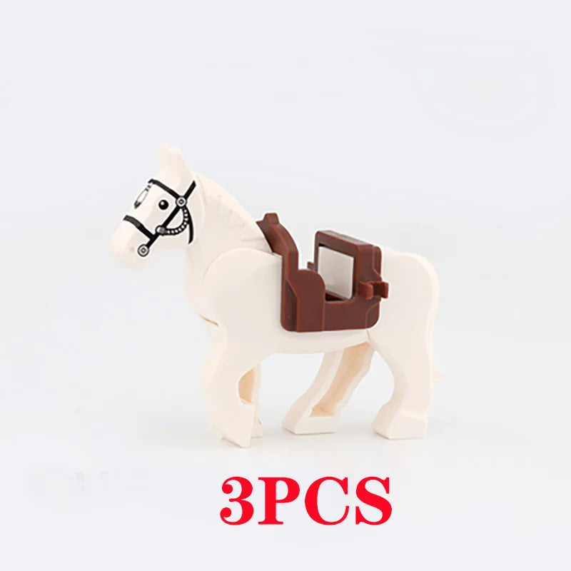 Horse Widened Saddle Armor compatible With Soldiers Figures Castle Battlefield Scene Accessories Toys