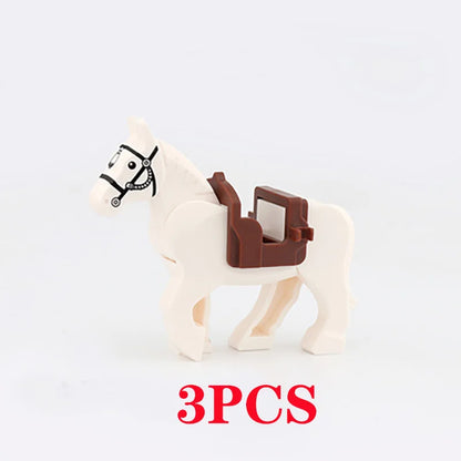 Horse Widened Saddle Armor compatible With Soldiers Figures Castle Battlefield Scene Accessories Toys