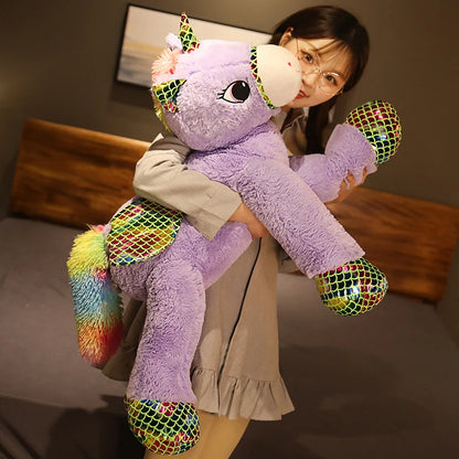 High Quality 90 - 120CM Horse Plush Toys / Stuffed Animal Horsey Gifts