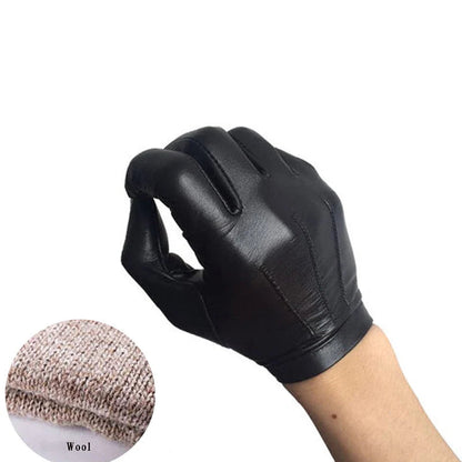 Men's Unlined Luxury Italy Thin Leather Wrist Gloves  / Mobile Friendly . Ghoddosh