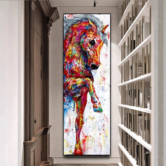 Unframed  Big Size Horse Canvas Painting Posters   @ ghoddosh.com