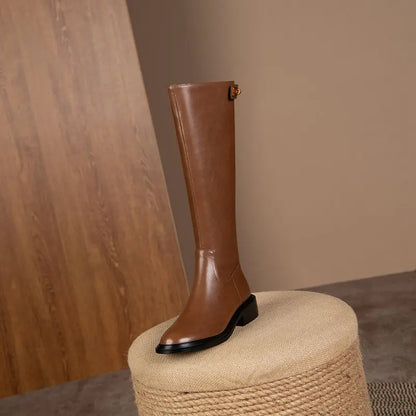 Hot cow split leather equestrian boots . Ghoddosh