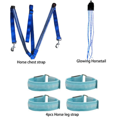 LED Horse Tack for Enhanced Visibility (Legs, Chest, Tail) - Ghoddosh