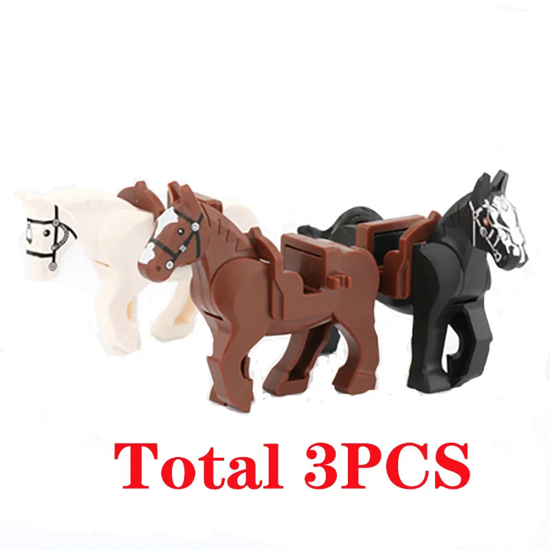 Horse Widened Saddle Armor compatible With Soldiers Figures Castle Battlefield Scene Accessories Toys