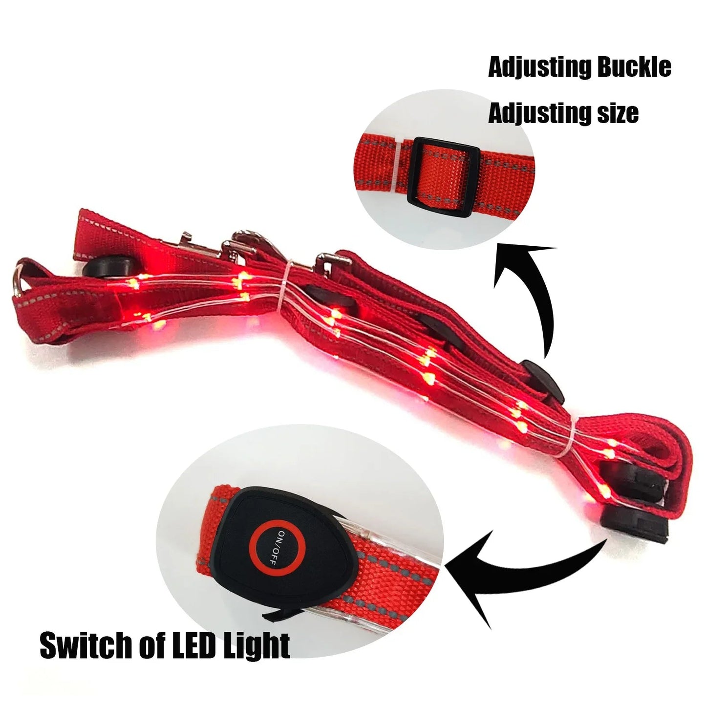 LED Horse Tack for Enhanced Visibility (Legs, Chest, Tail) - Ghoddosh
