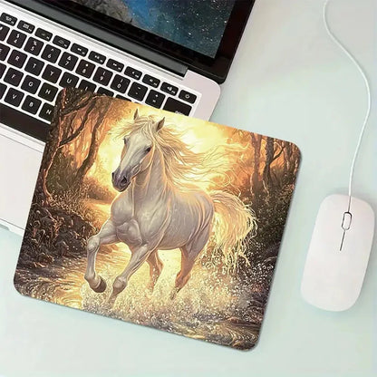 Printed horse pattern  anti-slip rubber computer mousepad @ghoddosh.com