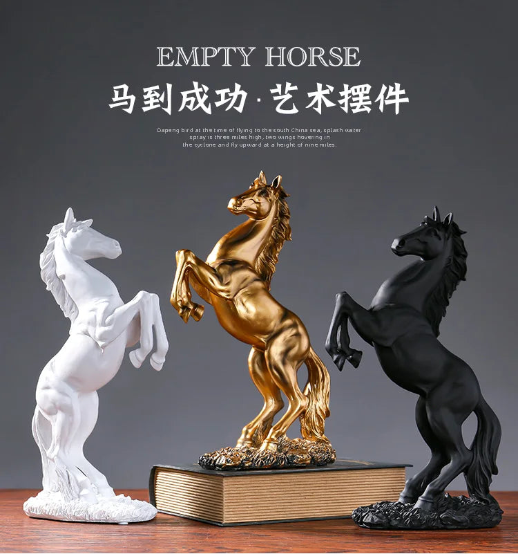 European Style Home Resin Horse Statue, Horsey Decoration @ghoddosh.com