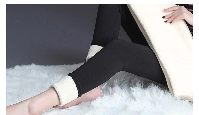 Women Leggings, Seamless High Waist Thick Padded Thermal Tight Riding Pants - ghoddosh.com