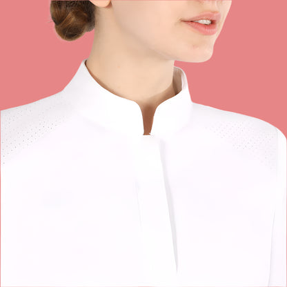 White Horse Riding  Woman long Sleeve T-Shirt