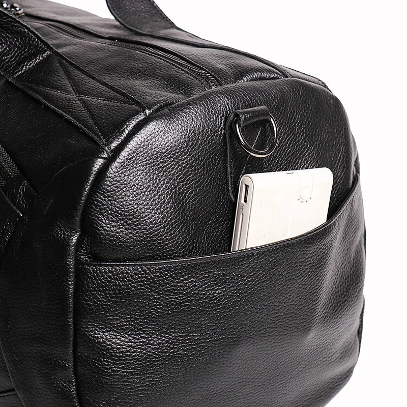 Men's Genuine Leather Handheld Bag, - Ghoddosh