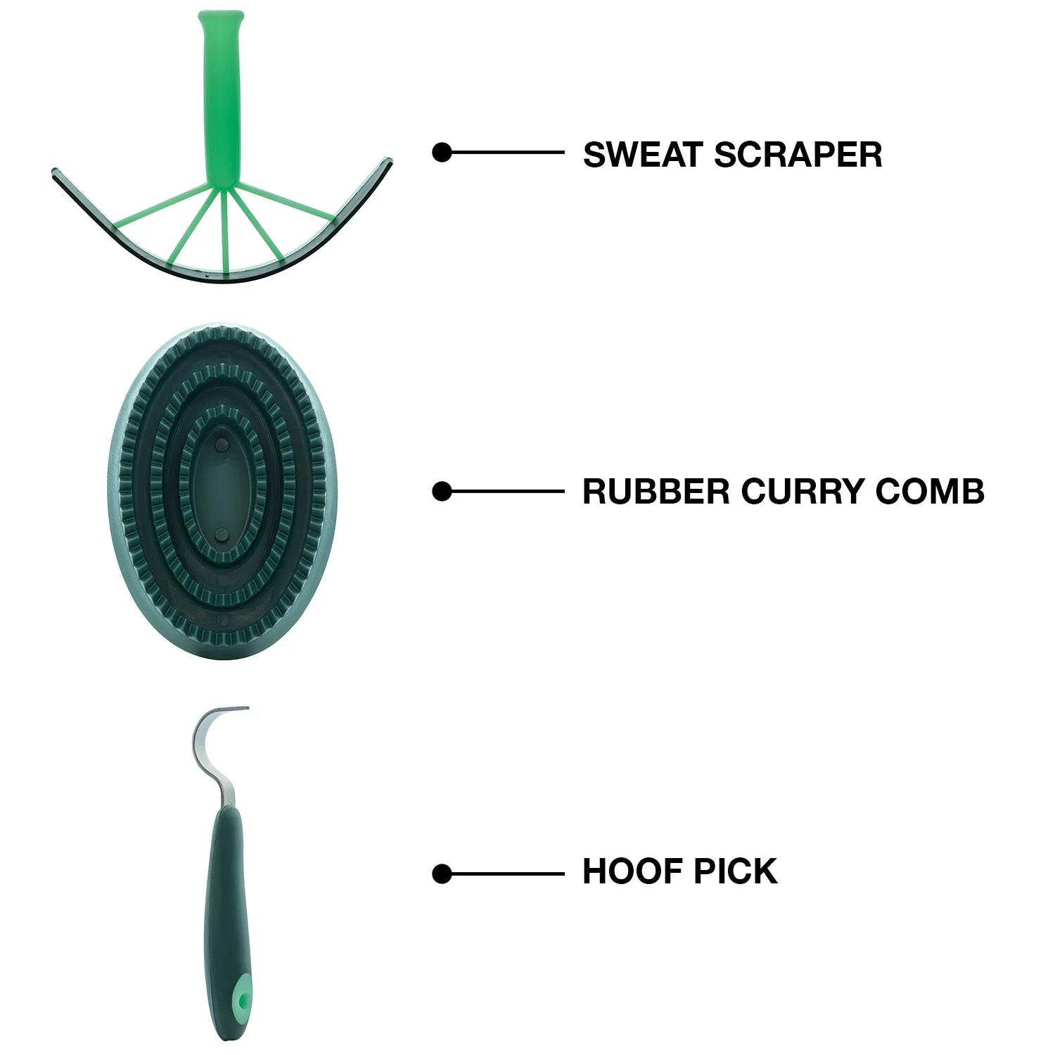 All In One  8-Piece Equestrian Grooming Kit – Complete Horse & Pony Care Set with Brushes, Hoof Pick & Storage Box @ ghoddosh.com