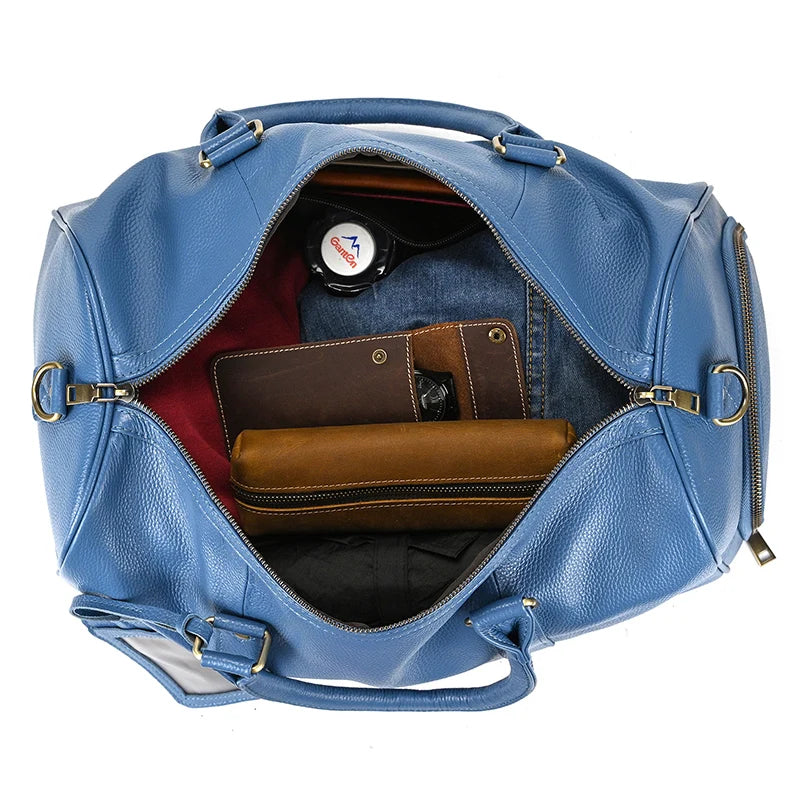 Luxury Genuine cow Leather Equipment Travel Bag - Ghoddosh 