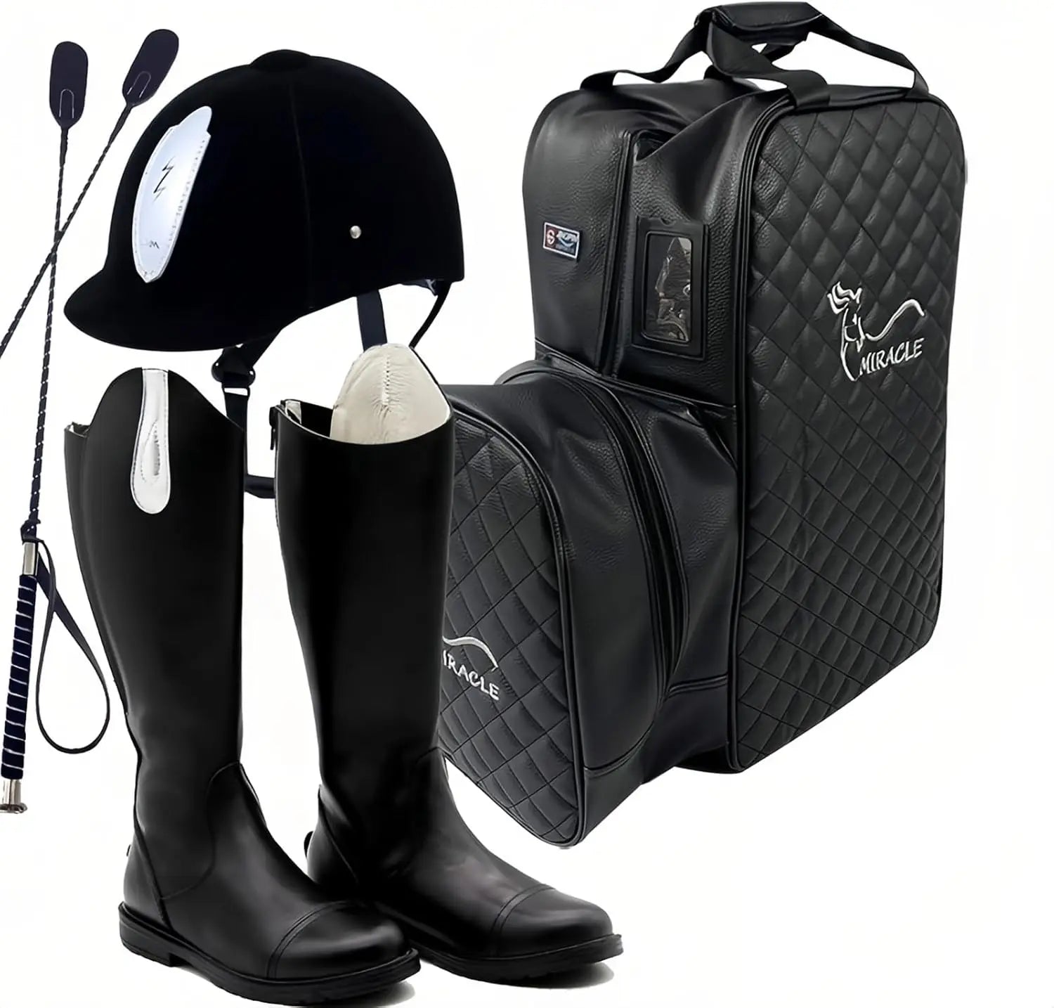 Professional Equestrian Bag , Large Capacity , PU Leather and Waterproof Horse Riding Bag @ ghoddosh.com