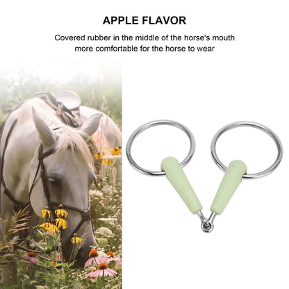 Horse Snaffle Bit Rubber Wrapped Stainless Steel Loose Ring