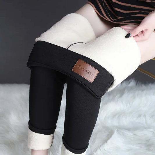 Women Leggings, Seamless High Waist Thick Padded Thermal Tight Riding Pants - ghoddosh.com