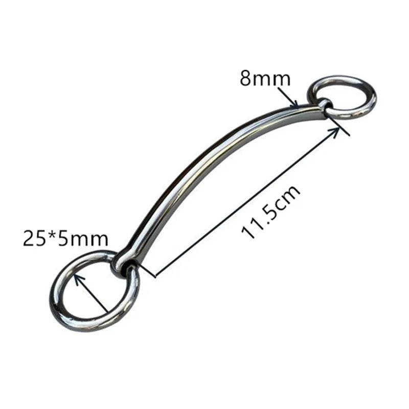 Stainless Steel  Snaffle Bit Small O-Ring Horse Bit 11.5   12.5 cm  @ ghoddosh.com