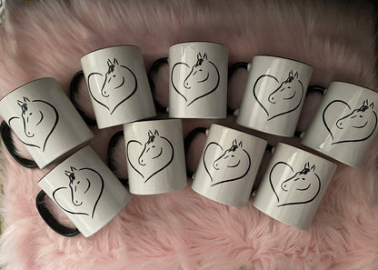 Horse in a Heart coffee mug - Ghoddosh