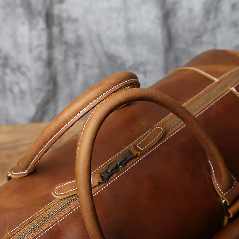 Vintage Genuine Leather Men's Equipment  Bag - Ghoddosh