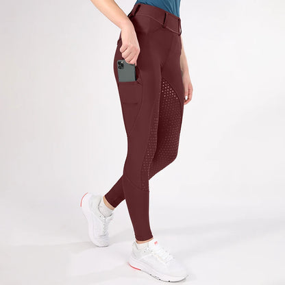 Horse Riding Pants  Women Equestrian  Full Seat Silicone Breeches - Ghoddosh