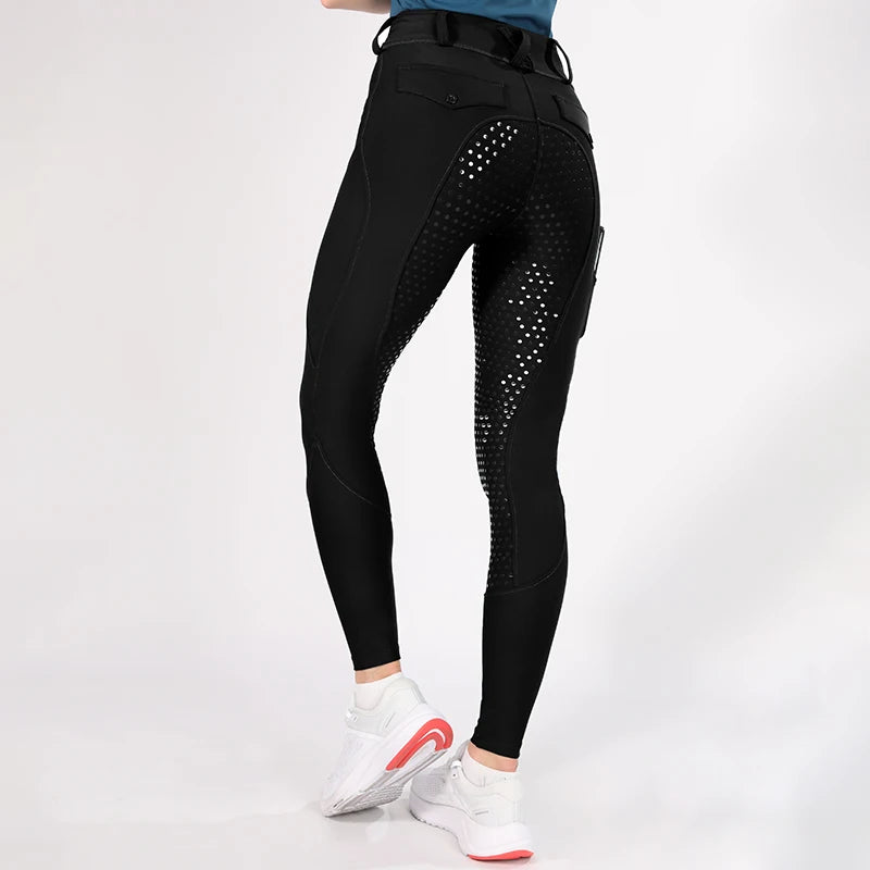 Horse Riding Pants  Women Equestrian  Full Seat Silicone Breeches - Ghoddosh