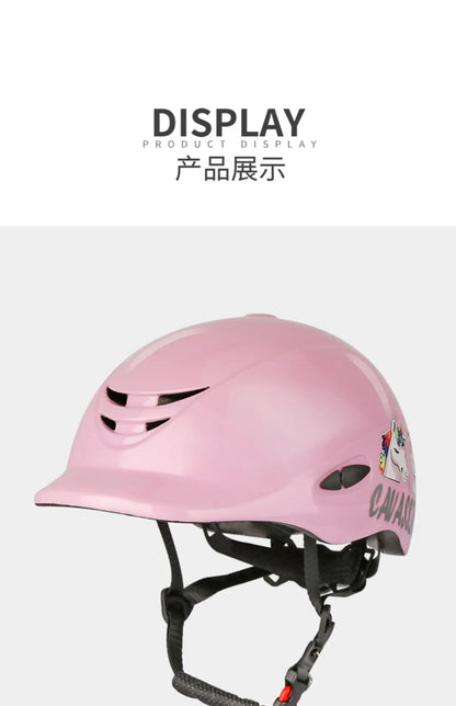 Horse Riding Helmet for Kids, Light Black Head Protector