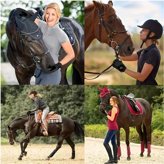 Horse Riding Gloves / Women Mesh Breathable Lightweight with Comfortable Grip .Ghoddosh 