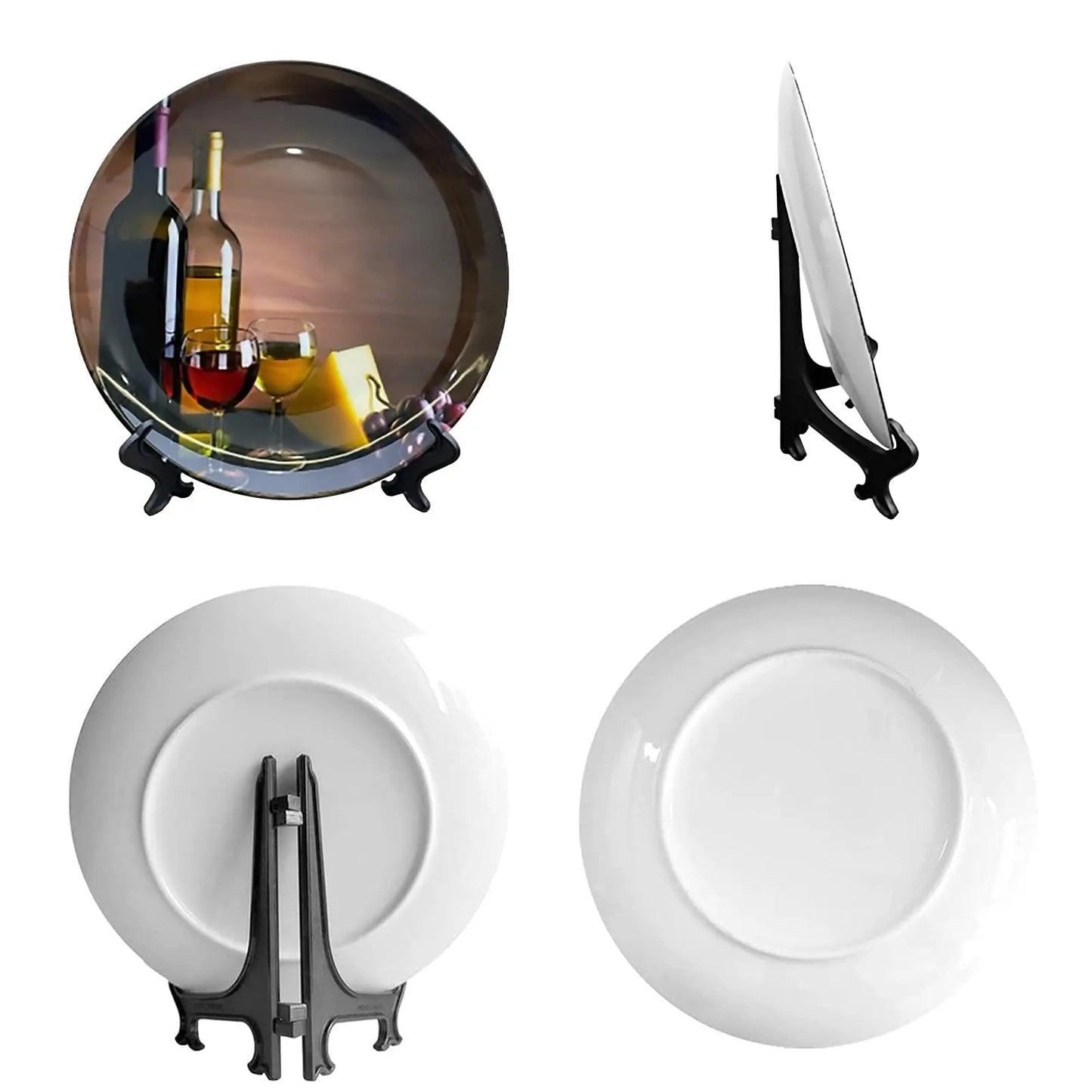 Jungle Horse Series Decorative Plates -  European-Style Round Ceramic Shapes @ghoddosh.com