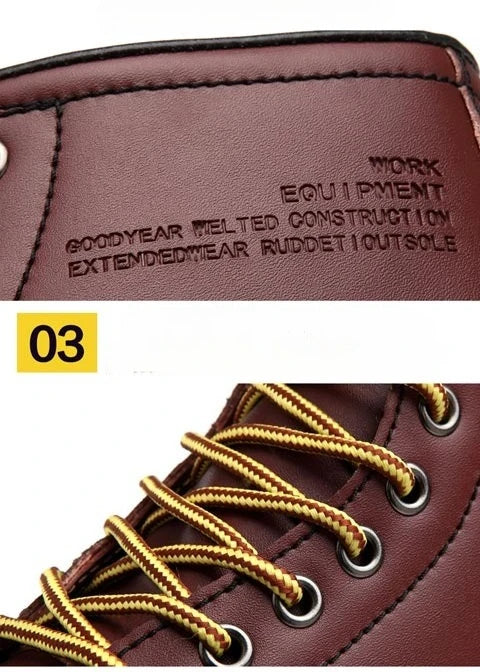 Genuine Leather Men Desert Boots , Men  High Quality Soft Sole  Lace Up Boots - ghoddosh.com
