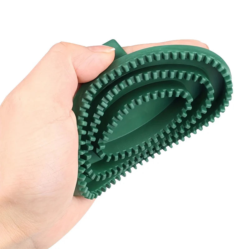 Equestrian Rubber  Cleaning & Massage Brush , Horse  Grooming Durable Detangling Tool @ ghoddosh.com