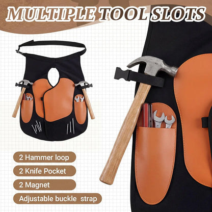 Farrier Apron Pants for Men Heavy Duty Protective Gear with Knee Braces & Adjustable Shoulder Straps  Artificial Leather Equine Care Chaps @ ghoddosh.com