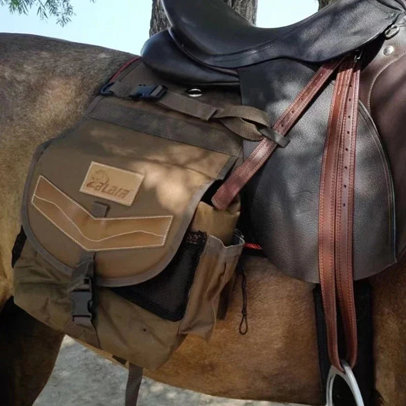 Equestrian Oxford Cloth Waterproof Riding Saddle Bag - Ghoddosh