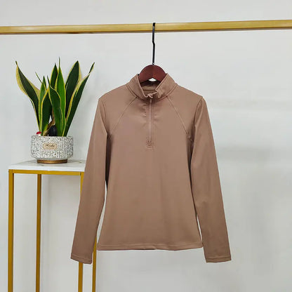 Western Zipper Horseback , Long Sleeve  Equestrian Tops