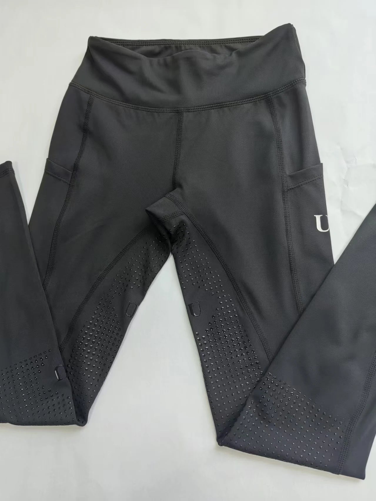 Summer children's equestrian pants  high elasticity knitted children's horse riding pants full silicone - Ghoddosh