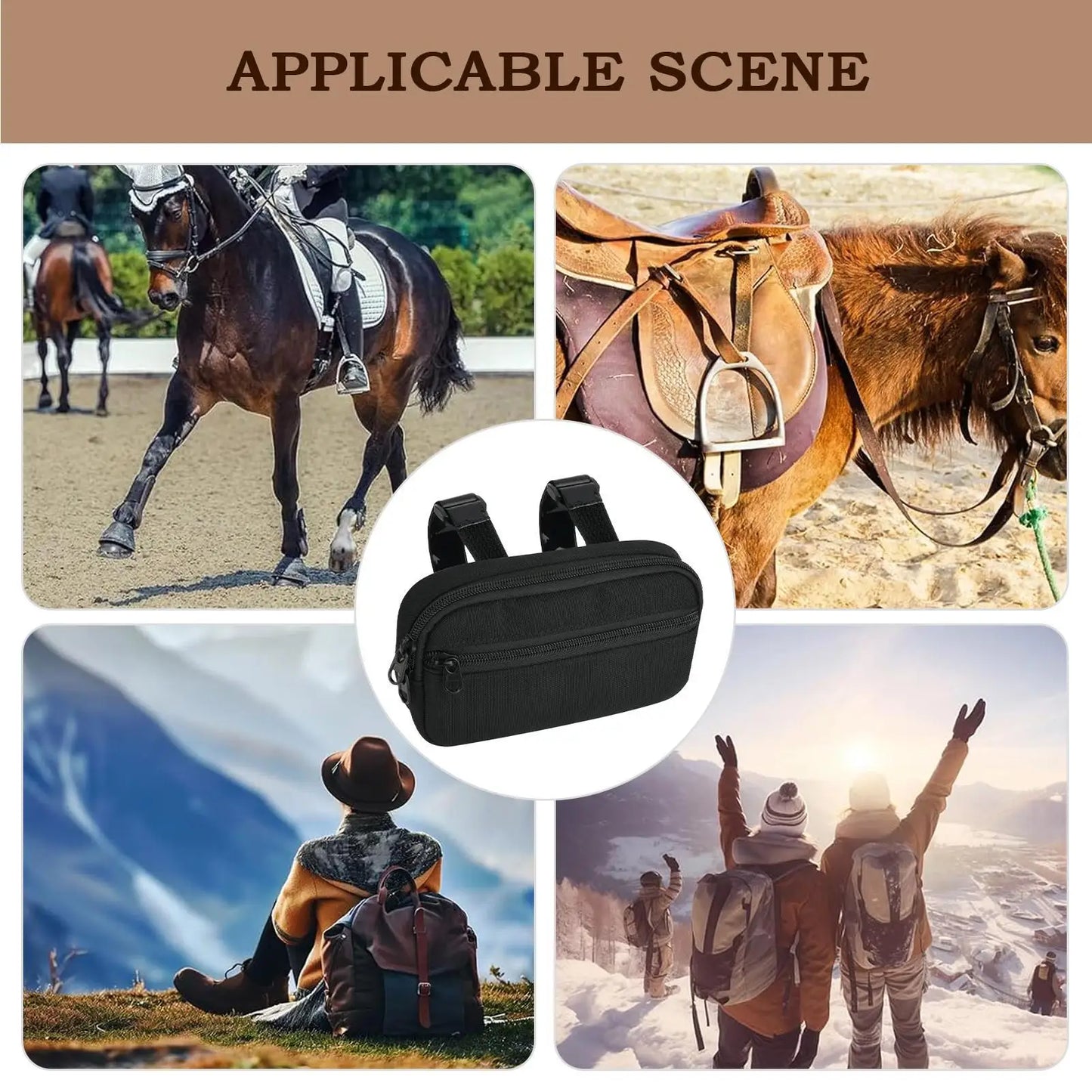 Horse Saddle Pommel Pocket  Zippered Organizer Bag for Phones & Keys @ ghoddosh.com