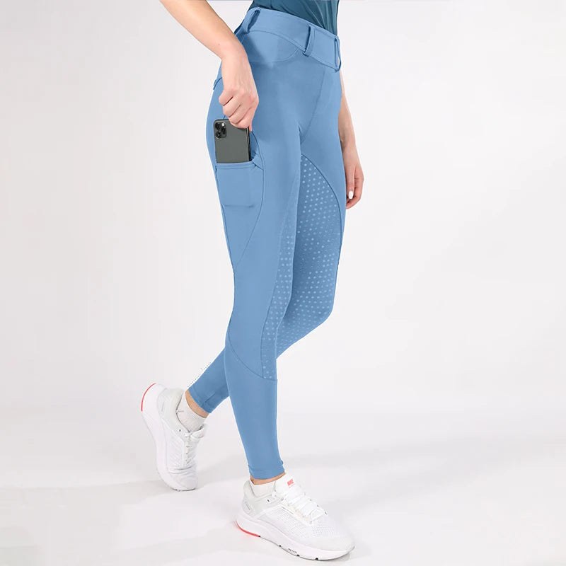 Horse Riding Pants  Women Equestrian  Full Seat Silicone Breeches - Ghoddosh