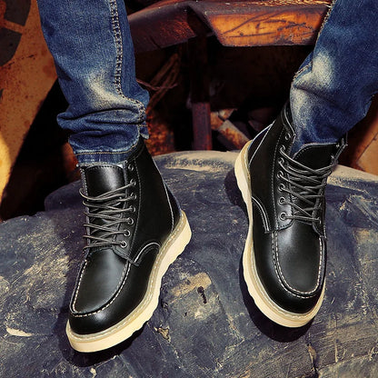 Genuine Leather Men Desert Boots , Men  High Quality Soft Sole  Lace Up Boots - ghoddosh.com