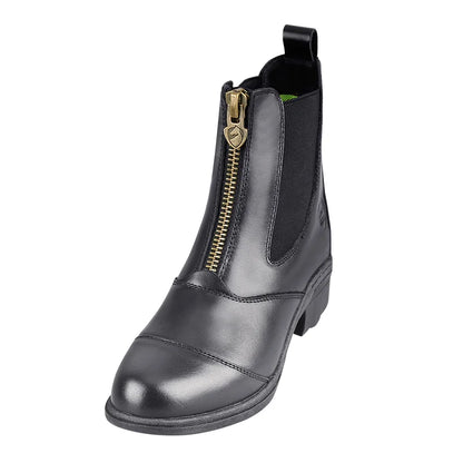 Cowhide Leather Short Equestrian Training Boots – YKK Zipper, English Style, Unisex